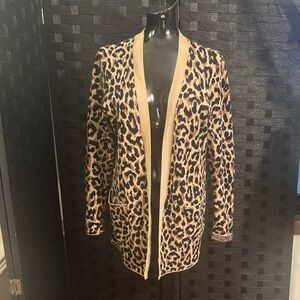 J.Crew Leopard Cardigan Sz S